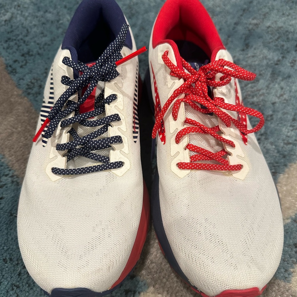 Brooks running shoes. Patriotic style. Women’s size 10 wide.